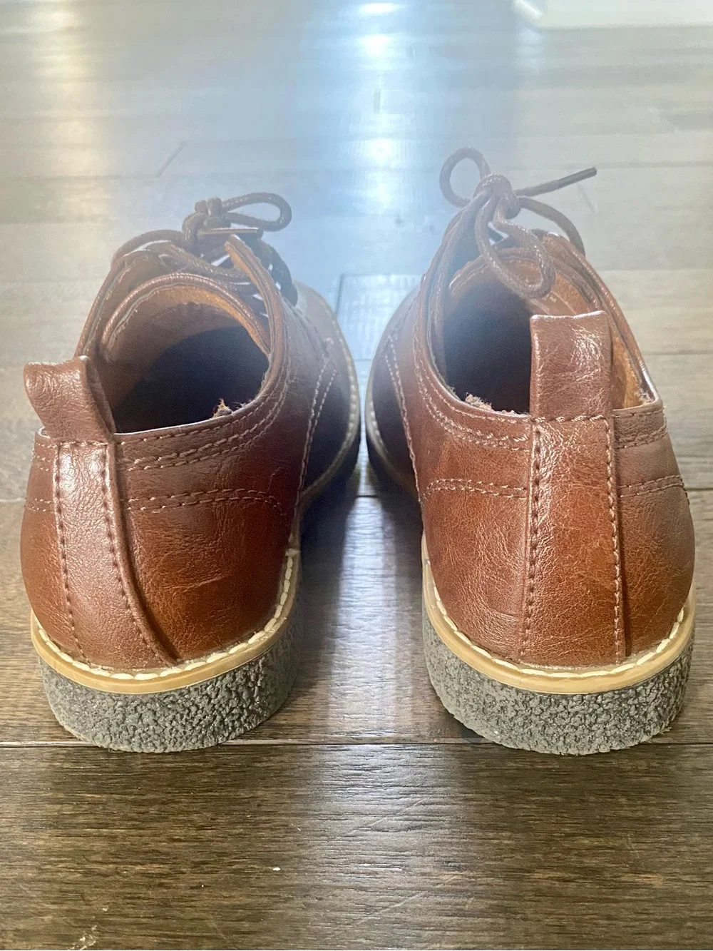 Deer Stags Brown Kids' Dress Lace-Up Shoes